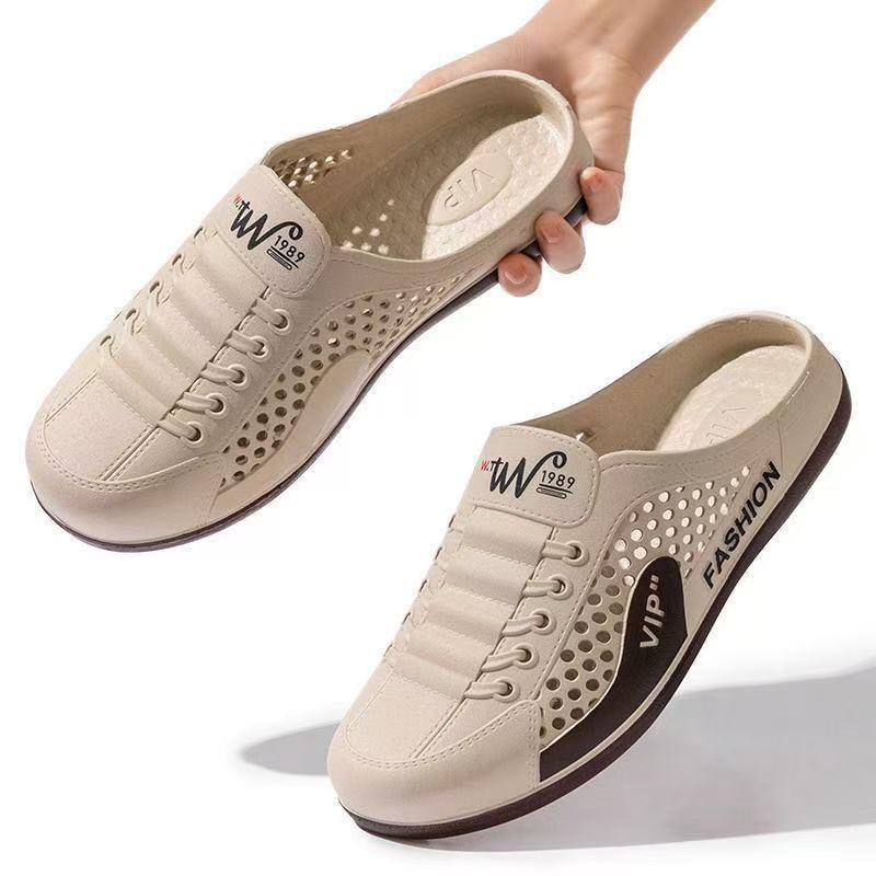 FEELING SIZE36-45 [New Hot Selling] Men's Slip-on Sandals, New Fashion Backless Half-Slippers,Lighter Casual Loafers, Beach Shoes, Outdoor Water Shoes