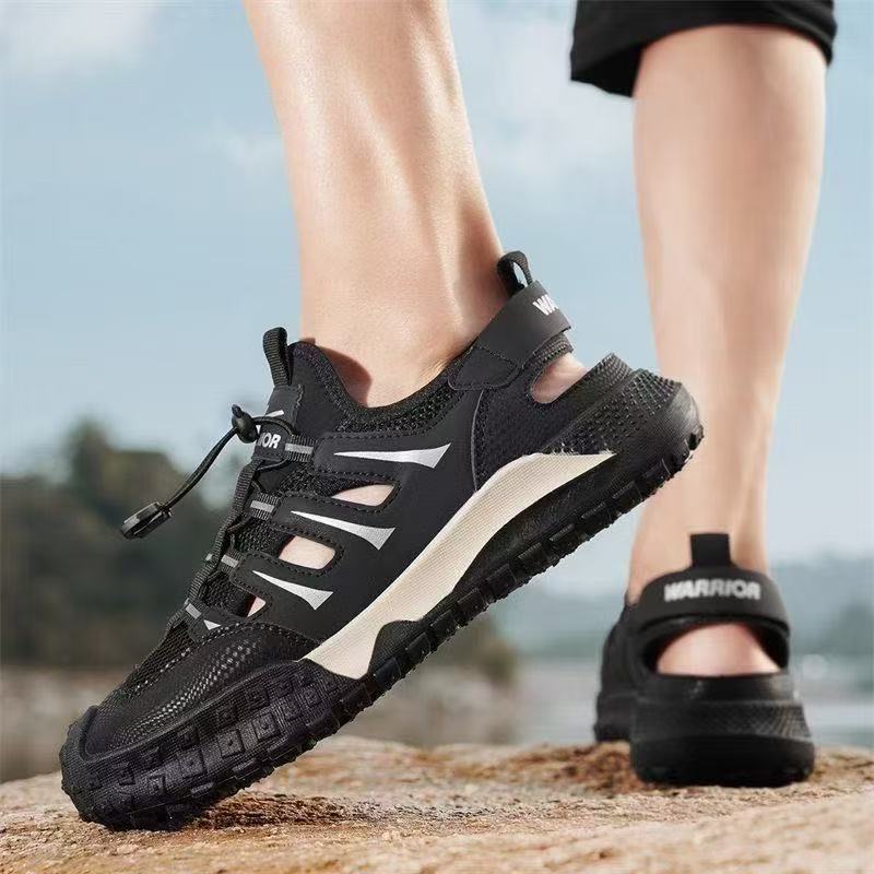 FEELING [New Hot Seller] Men's Outdoor Sandals - Breathable, Comfortable, Water-Wading Shoes, Lightweight, Durable, Men's Sports Casual Sandals, Fashionable Hiking Sandals, Beach Shoes, Driving Shoes