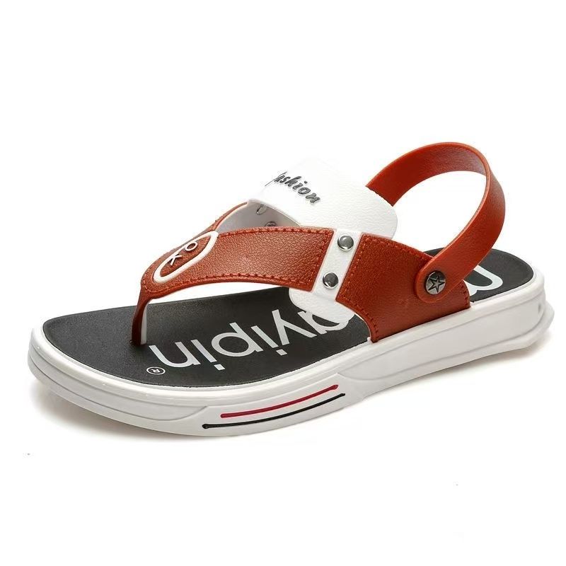 FEELING Sizes 40-49 [New Hot Selling] Men's Sandals, Indoor/Outdoor Reversible Flip-Flops, Beach Shoes, Fashionable Casual Driving Shoes