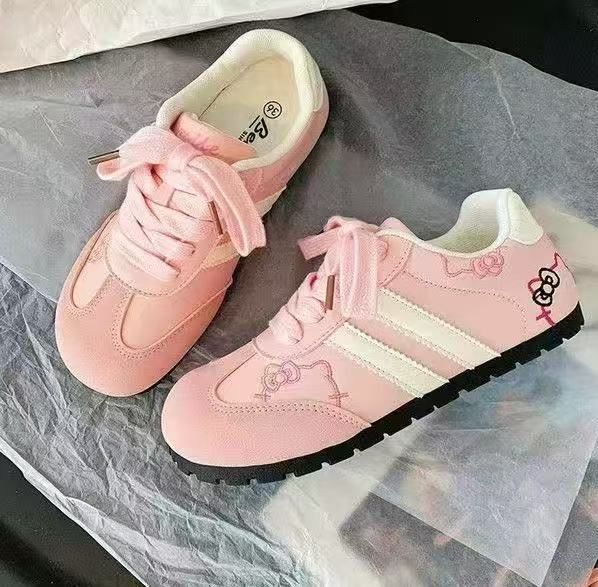 FEELING [New Hot Selling] Fashionable Super Girl Series Women's Sneakers TK Cat Embroidery Design Women's Sneakers Casual Women's Sports Running Shoes