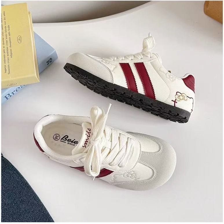 FEELING [New Hot Selling] Fashionable Super Girl Series Women's Sneakers TK Cat Embroidery Design Women's Sneakers Casual Women's Sports Running Shoes