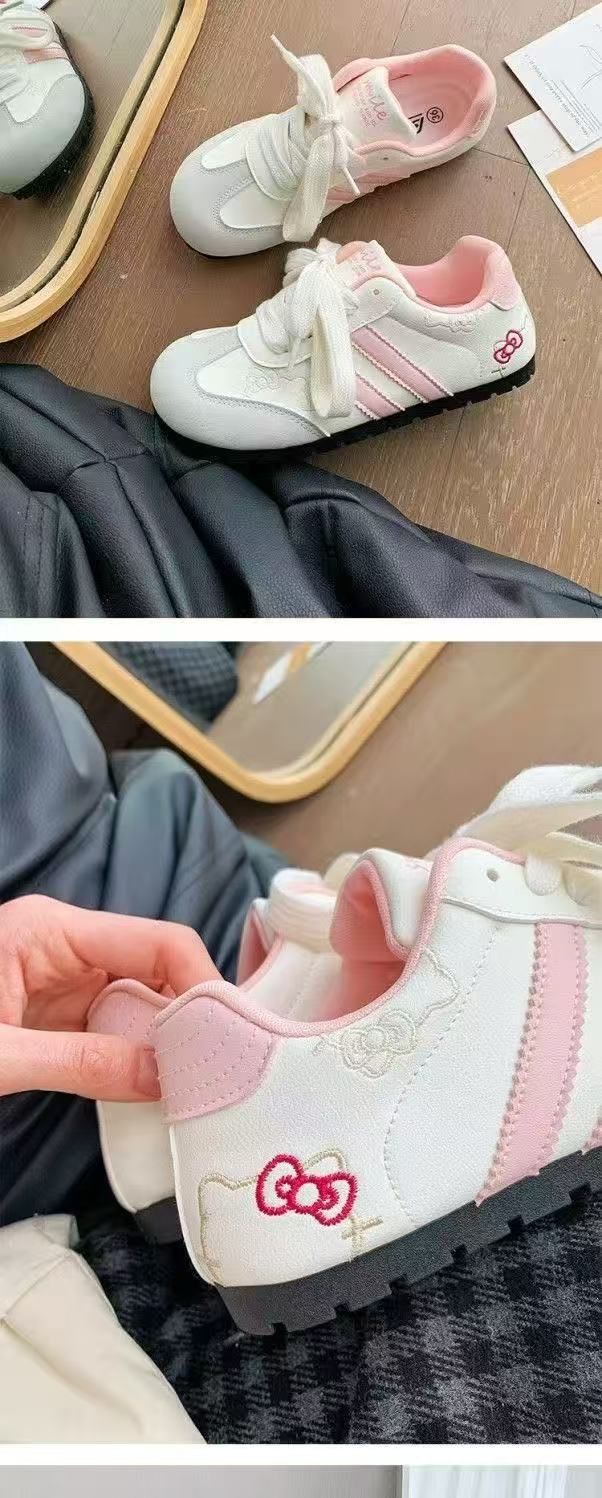 FEELING [New Hot Selling] Fashionable Super Girl Series Women's Sneakers TK Cat Embroidery Design Women's Sneakers Casual Women's Sports Running Shoes