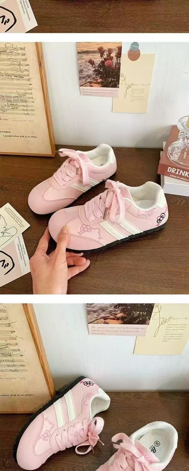 FEELING [New Hot Selling] Fashionable Super Girl Series Women's Sneakers TK Cat Embroidery Design Women's Sneakers Casual Women's Sports Running Shoes