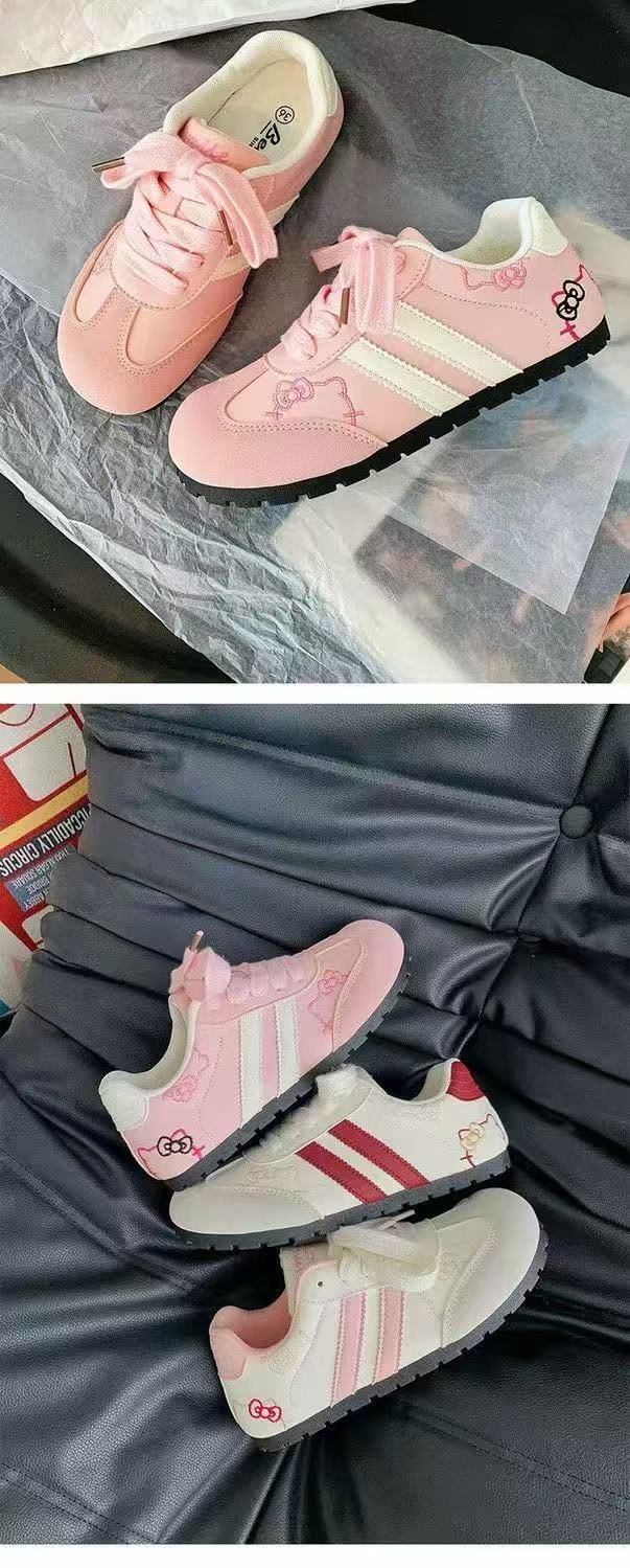 FEELING [New Hot Selling] Fashionable Super Girl Series Women's Sneakers TK Cat Embroidery Design Women's Sneakers Casual Women's Sports Running Shoes