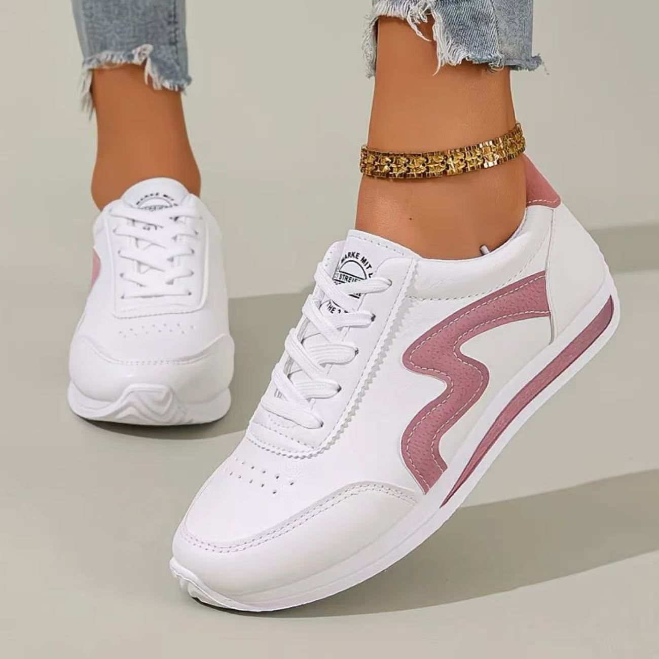FEELING [New·Hot Sale] Size 37-43 Forrest Gump Shoes Women's Shoes Women's Sports Shoes Fashion Running Shoes PU Leather Cas Shoes