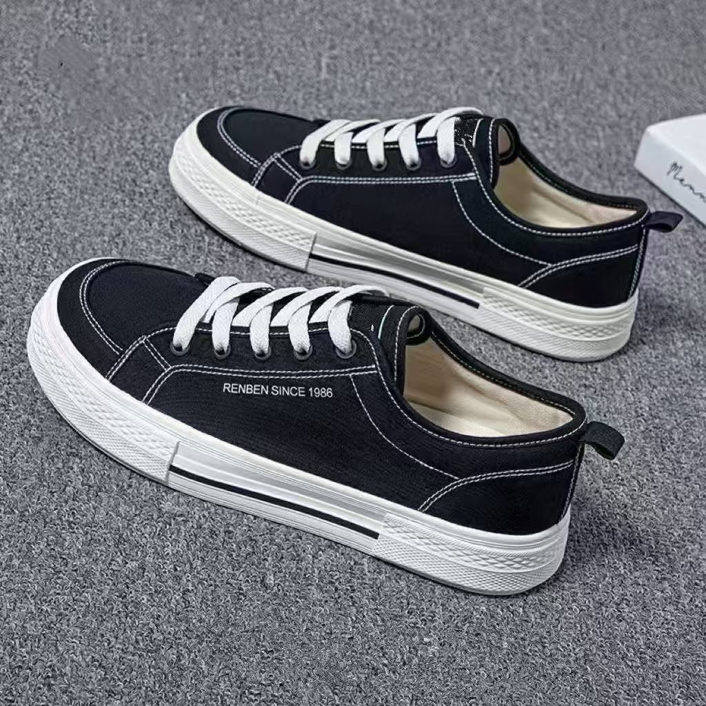 FEELING [New Arrival & Hot Selling] Men's Fashion Canvas Sneakers, Men's Flat Sneakers, Casual Sports Shoes