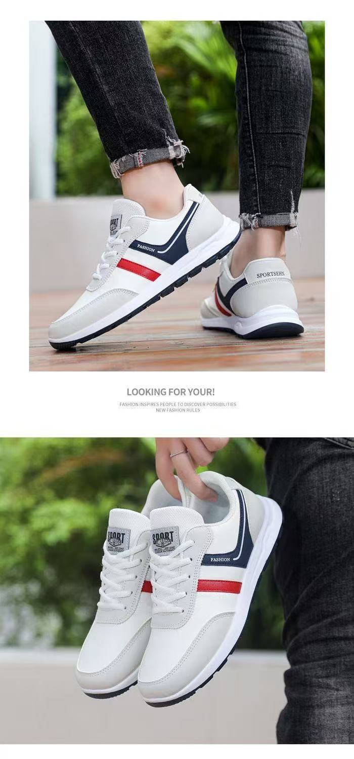 FEELING [New·Hot Sale] Hot Sale Men's Shoes Trendy Fashion Men's Sports Shoes Artificial Leather Men's Casual Shoes Breathable D Men's Running Shoes