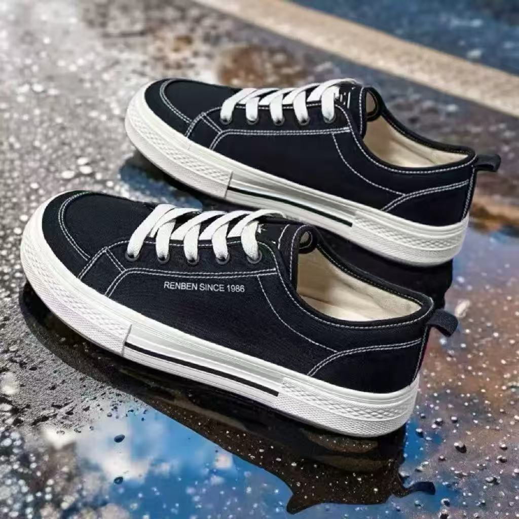 FEELING [New Arrival & Hot Selling] Men's Fashion Canvas Sneakers, Men's Flat Sneakers, Casual Sports Shoes