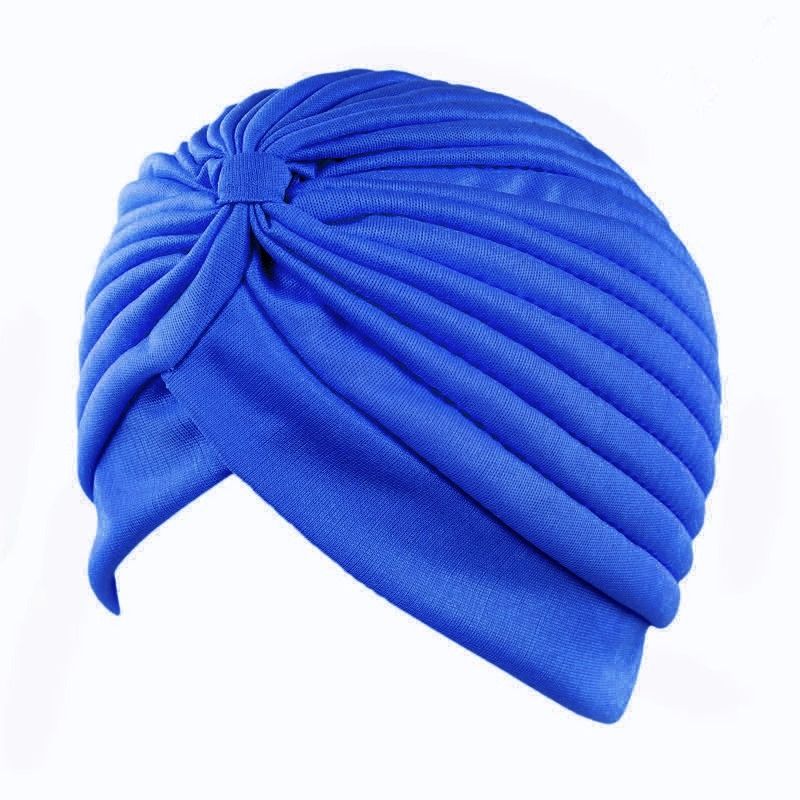 Stretch Turbans Head Beanie Cover Twisted Pleated Headwrap Hair Cover Beanie Hats for Women Girls