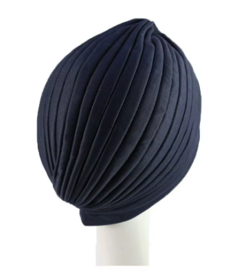 Stretch Turbans Head Beanie Cover Twisted Pleated Headwrap Hair Cover Beanie Hats for Women Girls