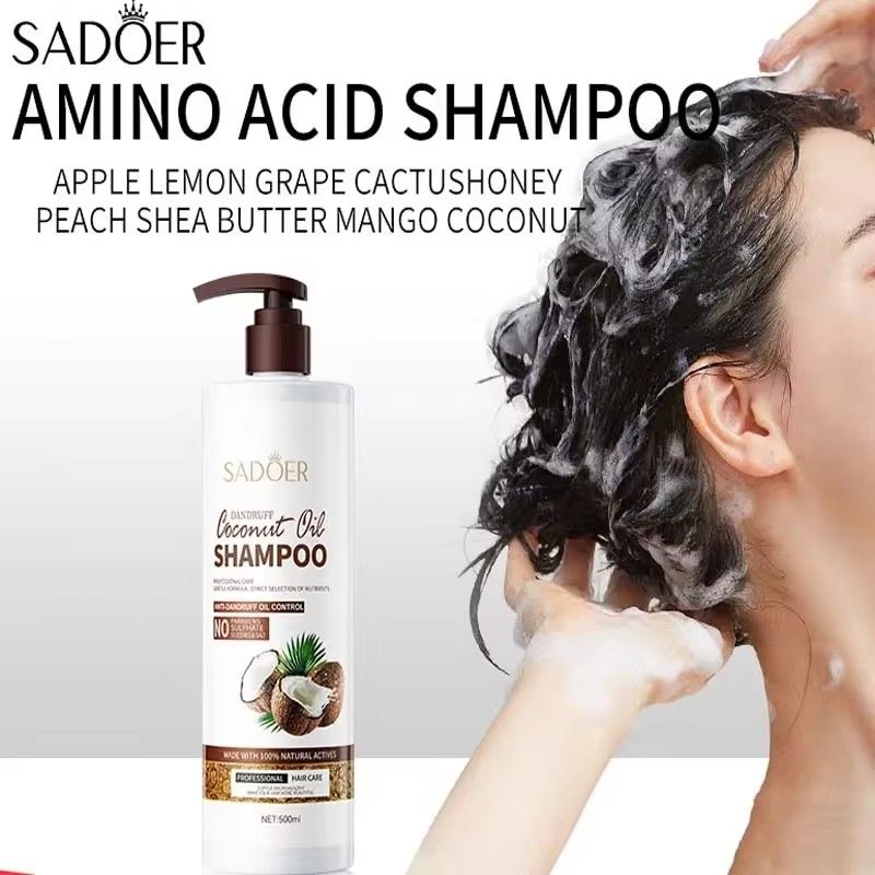 SADOER 500ml Coconut Body Wash Amino Acid Clean gently Nourishing skin Moisturizing Fragrance Shower Gel remove dirt Remove mites Moisturize the cuticle grease control