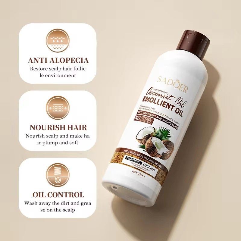 SADOER 500ml Coconut Body Wash Amino Acid Clean gently Nourishing skin Moisturizing Fragrance Shower Gel remove dirt Remove mites Moisturize the cuticle grease control