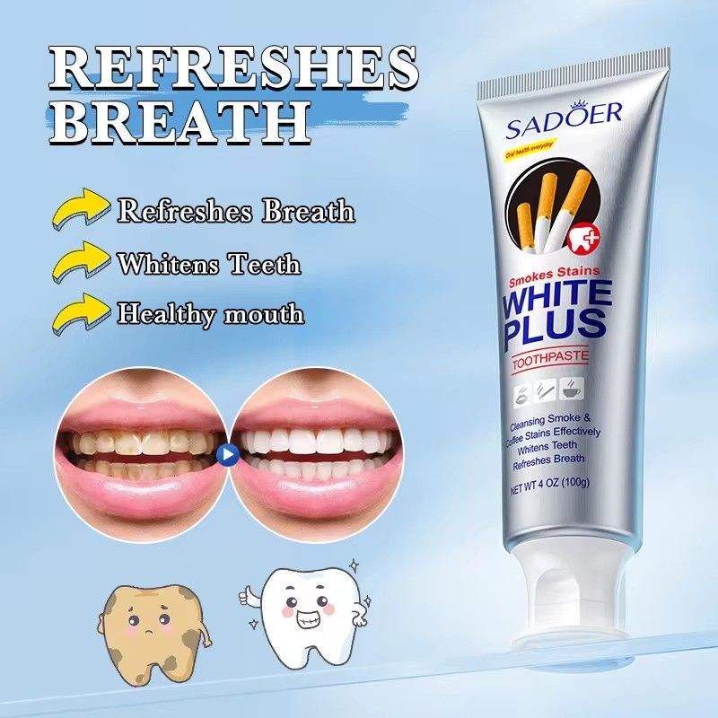 100g Whitening Toothpaste Brightening & Stain Removing Tobacco Stains and Yellow Protect Gums Fresh Breath Whitening Teeth Care