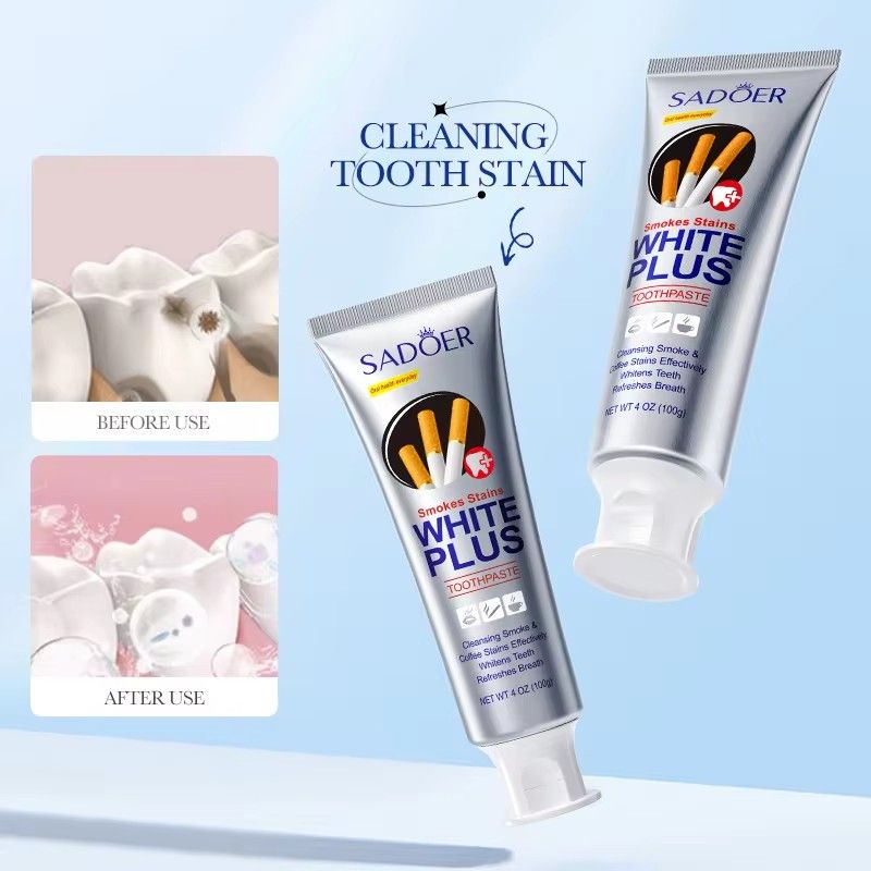 100g Whitening Toothpaste Brightening & Stain Removing Tobacco Stains and Yellow Protect Gums Fresh Breath Whitening Teeth Care