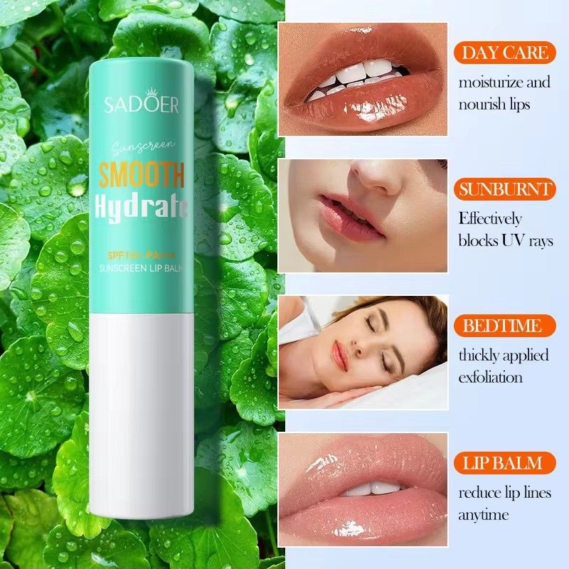 Sunscreen Lip Balm SPF15 UVA Protection Lips Moisturizer Hydrating Lipstick Lip Sun Remove Dark Pigment Lip Care Beauty Health