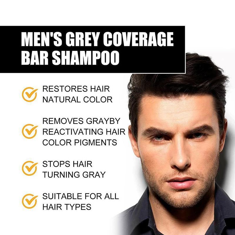 Shampoo Bar For Black Hair Repair And Moisturizer Mane Black Reverse Bar Soap Cover Bar Soap For Black Hair For Men Hair Coverage