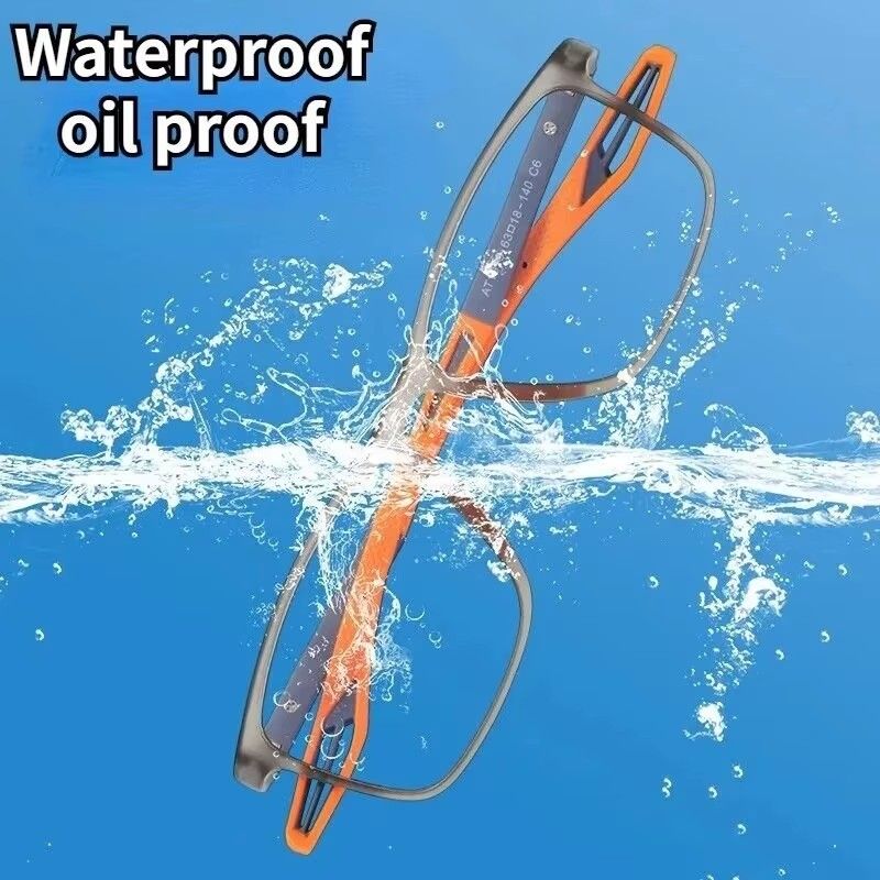 Fashion TR90 Reading Glasses for Men Spring Leg Sports Presbyopia Glasses Anti Blue Light Glasses    0 degree
