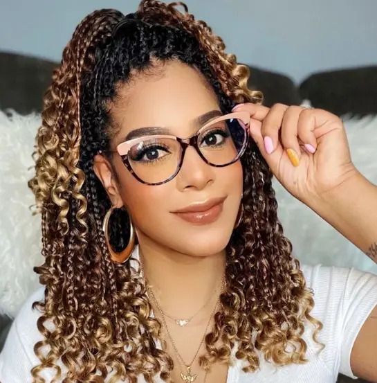 Fashion TR90 Anti Blue Light Blocking Cat Eye Glasses Frame Women Luxury Designer Retro Eyeglasses for Ladies Optical Frame