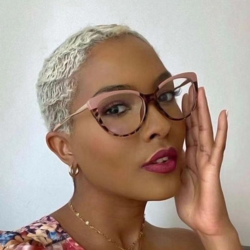 Fashion TR90 Anti Blue Light Blocking Cat Eye Glasses Frame Women Luxury Designer Retro Eyeglasses for Ladies Optical Frame