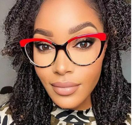 Fashion TR90 Anti Blue Light Blocking Cat Eye Glasses Frame Women Luxury Designer Retro Eyeglasses for Ladies Optical Frame