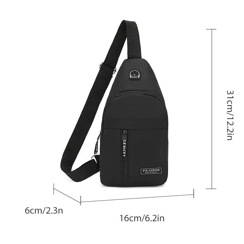 Chest Bag Fashion New Solid Color Men Chest Bag Outdoor Casual Fashion One Shoulder Crossbody Bag
