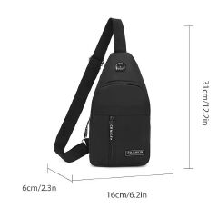 Chest Bag Fashion New Solid Color Men Chest Bag Outdoor Casual Fashion One Shoulder Crossbody Bag