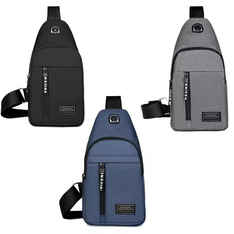 Chest Bag Fashion New Solid Color Men Chest Bag Outdoor Casual Fashion One Shoulder Crossbody Bag