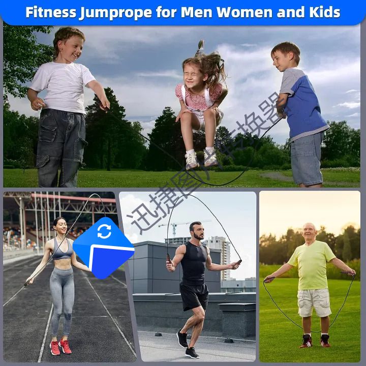 1PC Jump Rope Steel Wire Skipping Exercise Adjustable Jumping Fitness Workout Training Home Sport Equipment Tangle-Free