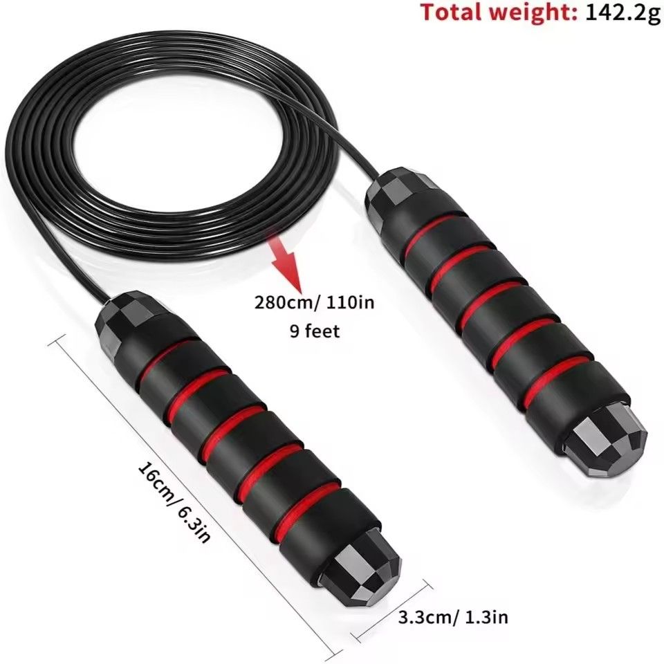 1PC Jump Rope Steel Wire Skipping Exercise Adjustable Jumping Fitness Workout Training Home Sport Equipment Tangle-Free