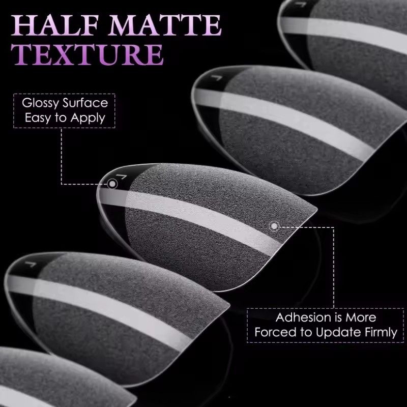 240Pcs/Box Half Matte XS Almond Nail Tips Full Cover Soft Gel False Artificial Nails Extension Perfect for Extra Short Nail Bed