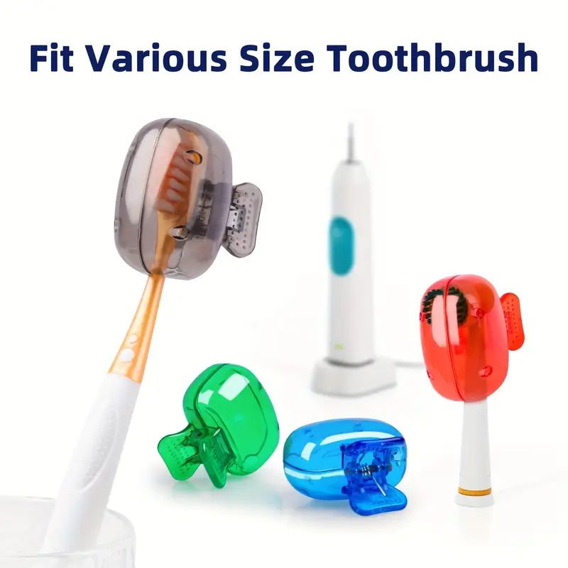 5Pcs/Pack Portable Toothbrush Protector Toothbrush Head Covers Storage Box Toothbrush Protector Case, Essential Bathroom Accessories for Home & Travel