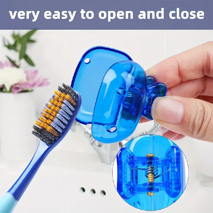 5Pcs/Pack Portable Toothbrush Protector Toothbrush Head Covers Storage Box Toothbrush Protector Case, Essential Bathroom Accessories for Home & Travel