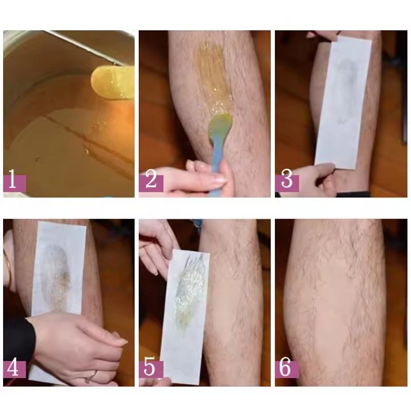100pcs/bag Hair Removal Wax Paper , Non-woven Hair Removal Cloth Disposable Hair Removal Wax Paper, White, Body and Face Wax Strips