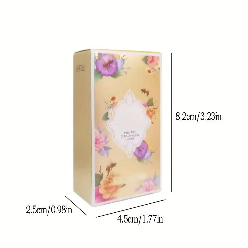 Jelly Color Changing Lip Balm - Petals Flowers Moisturizing Lipstick, Smooth Glossy Lips, Transparent And Temperature Changing