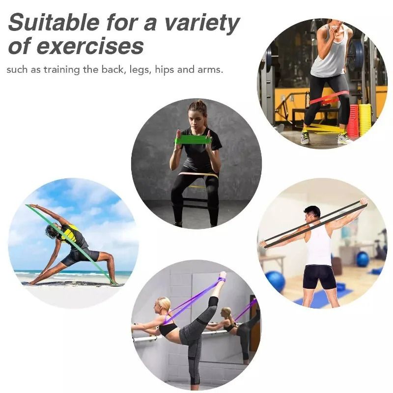 Fitness Resistance Band Boxing Agility Training Workout Gym Equipment Yoga Pilates Accessories Rubber Band Home Gym Shape Body