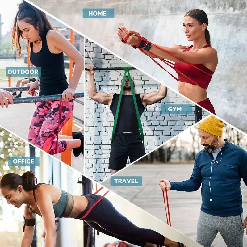 Fitness Resistance Band Boxing Agility Training Workout Gym Equipment Yoga Pilates Accessories Rubber Band Home Gym Shape Body