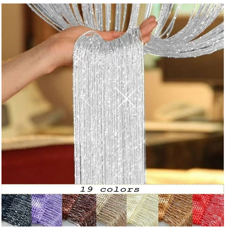 Door String Curtain Shiny Tassel Flash Line Window Curtain Valance Divider Decorative Party Wedding
