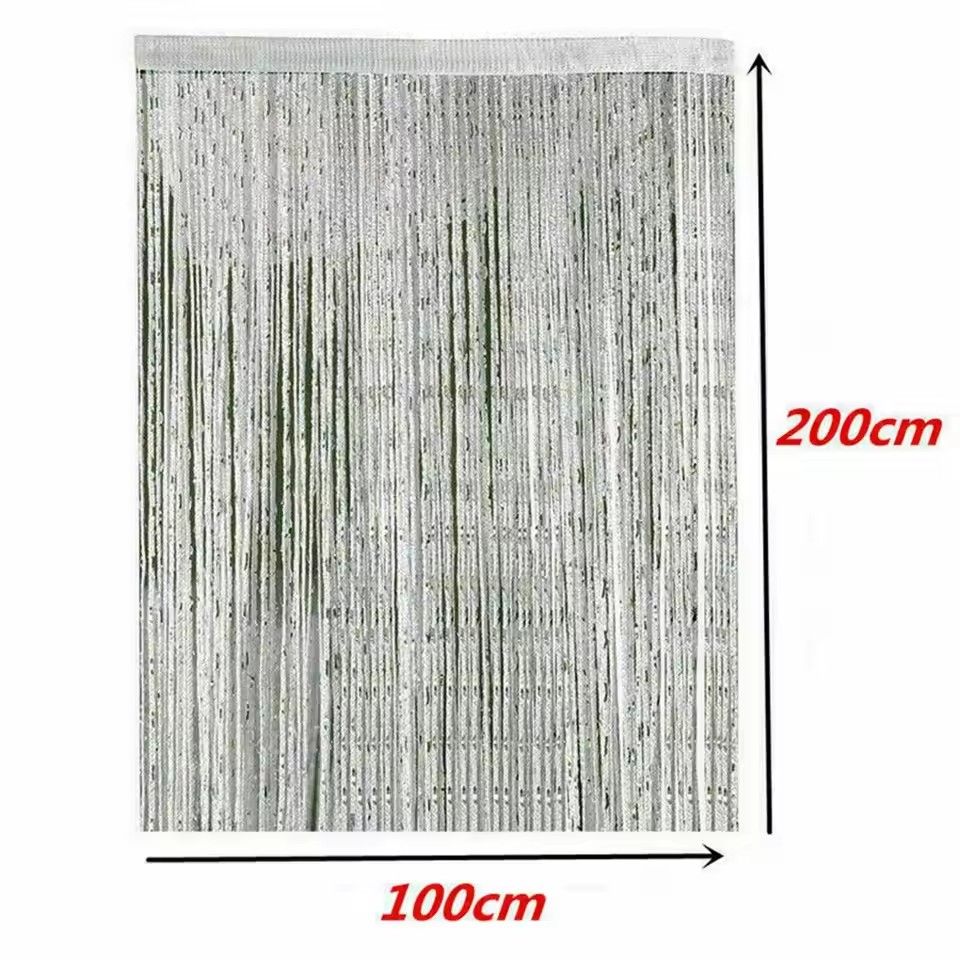 Door String Curtain Shiny Tassel Flash Line Window Curtain Valance Divider Decorative Party Wedding