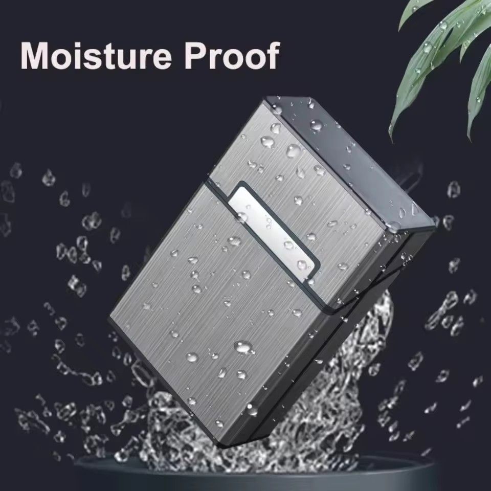 Portable Slim Aluminum Cigarette Case Regular King Size Plastic Cigar Tobacco Holder Box Storage Container Smoking Accessories
