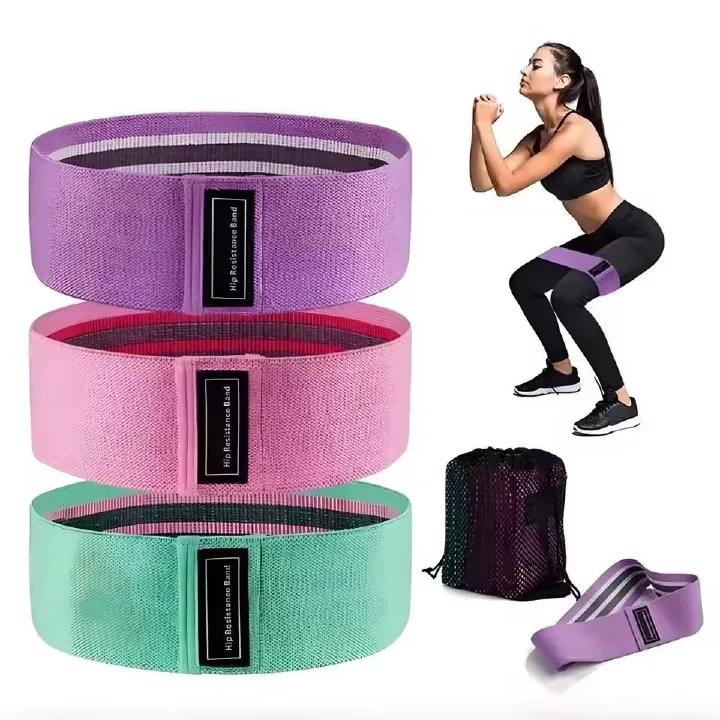 3Pcs Resistance Band Women Glutes Hip Building Booty Band Yoga Workout Legs Thighs Elastic Exercise Band Home Fitness Equipment
