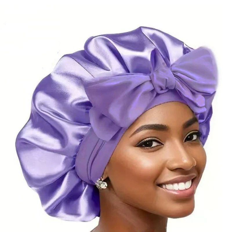 Satin Bonnet Silk Bonnet Adjustable Bonne For Sleeping Hair Bonnet With Tie Band Bonnets For Women