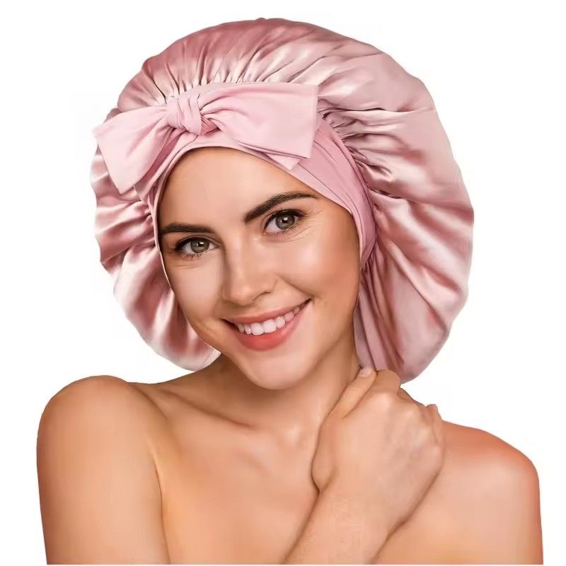 Satin Bonnet Silk Bonnet Adjustable Bonne For Sleeping Hair Bonnet With Tie Band Bonnets For Women