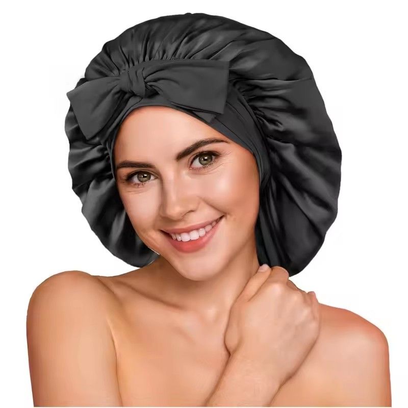 Satin Bonnet Silk Bonnet Adjustable Bonne For Sleeping Hair Bonnet With Tie Band Bonnets For Women