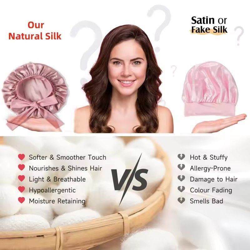Satin Bonnet Silk Bonnet Adjustable Bonne For Sleeping Hair Bonnet With Tie Band Bonnets For Women