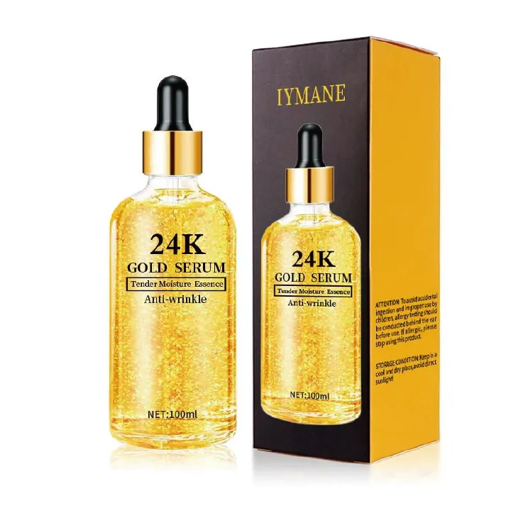 [Promotion] 100ml 24k Gold Hyaluronic Acid Nicotinamide Face Serum Anti Aging Facial Lifting Collagen Essence Skin Care Whitening Serum