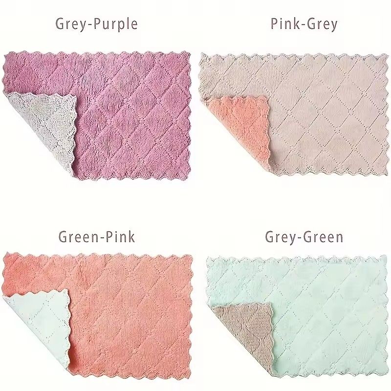5pcs Super Absorbent Microfiber Kitchen Dish Cloth High-efficiency Tableware Household Cleaning Towel Kitchen Tools Gadgets