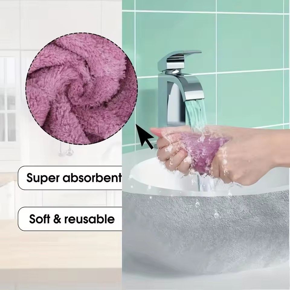 5pcs Super Absorbent Microfiber Kitchen Dish Cloth High-efficiency Tableware Household Cleaning Towel Kitchen Tools Gadgets