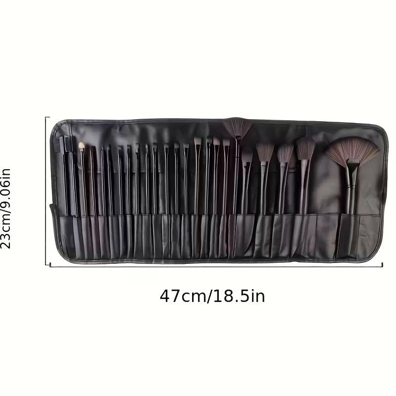 24pcs Set of Professional Makeup Brushes for Women, Including a PU Bag, Lip Brush, Eye Shadow Brush, And Other Makeup Tools.