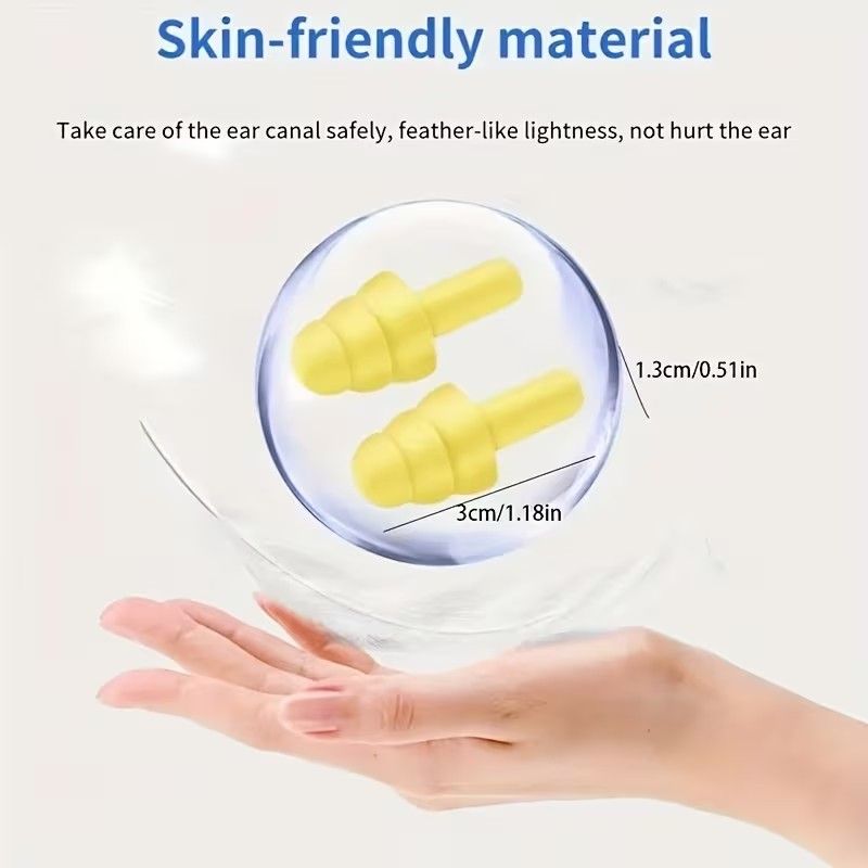 5 Pairs Reusable Christmas Tree Ear Plugs - Anti-Snoring, Swimming, Learning & Sleeping, White TPE Material, Comfortable Fit for All-Day Use, Snoring Device, Holidaythemed Design, Durable Earplugs