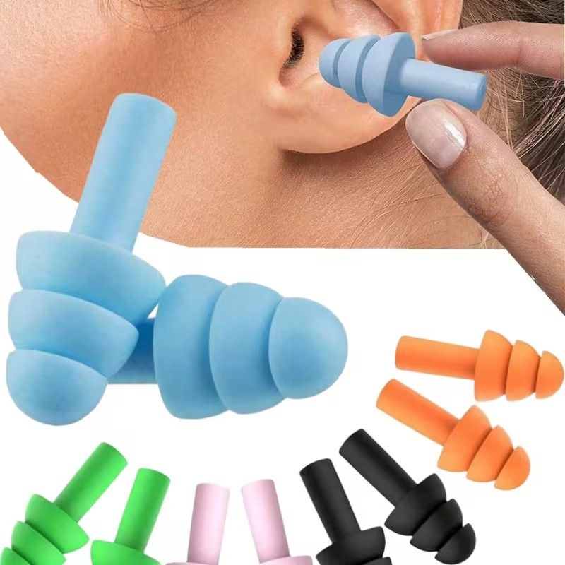 5 Pairs Reusable Christmas Tree Ear Plugs - Anti-Snoring, Swimming, Learning & Sleeping, White TPE Material, Comfortable Fit for All-Day Use, Snoring Device, Holidaythemed Design, Durable Earplugs